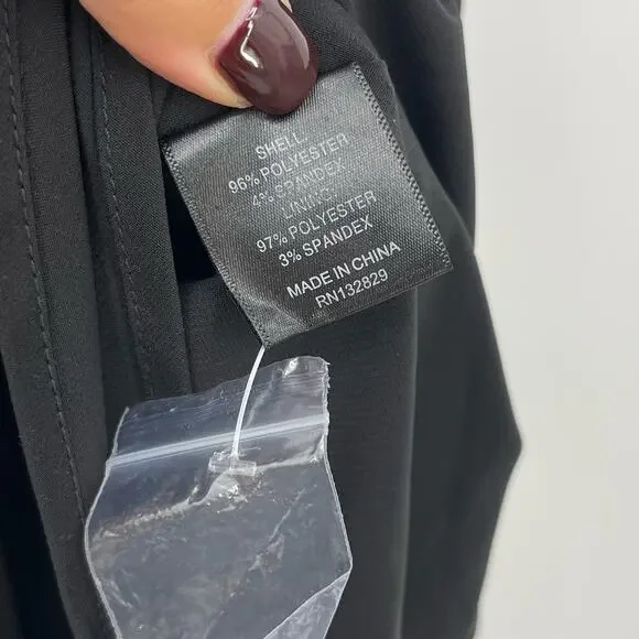 NBDBrigitta Midi Dress in Black Satin Lace Asymmetrical Slip S